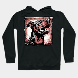 Retro Art Dobermann Dog Lover Hoodie